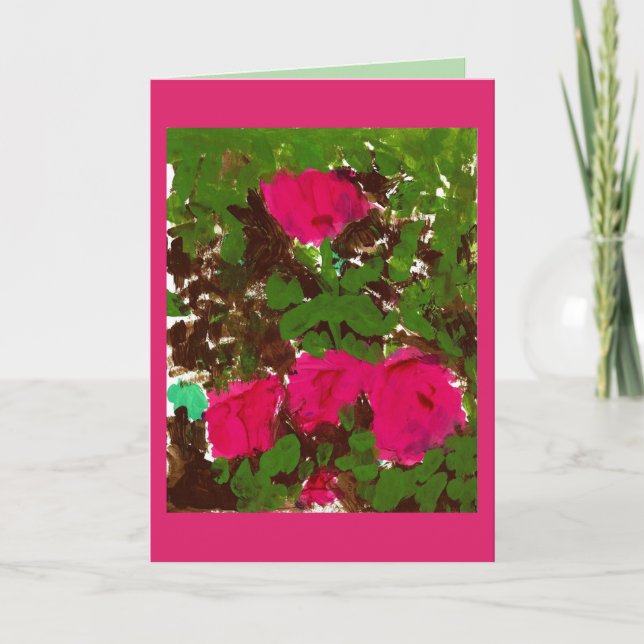Bed of Roses Greeting Card (Front)