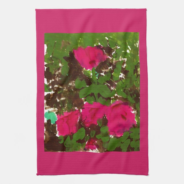 Bed of Roses Tea Towel (Vertical)