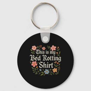 Bed Rotting Humourous Mental Health Graphic Novelt Key Ring
