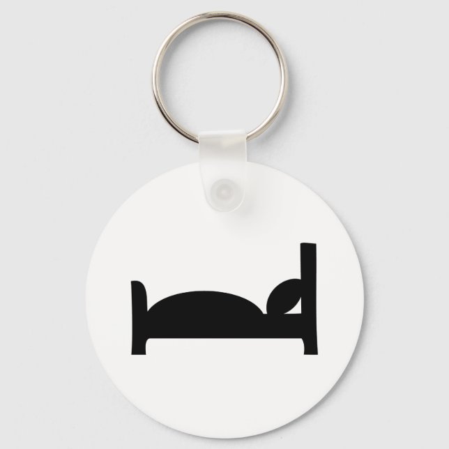 bed sleeping icon key ring (Front)