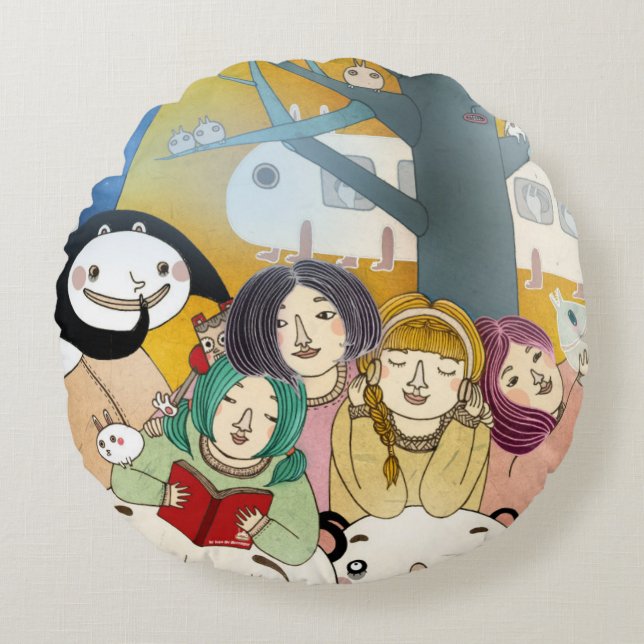 Bed time Story 2013 Round Cushion (Front)