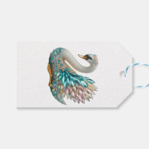 Bedazzled Diamond Swan Gold Crystal Bling