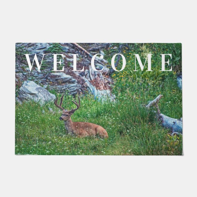 Bedded Buck Doormat (Front)