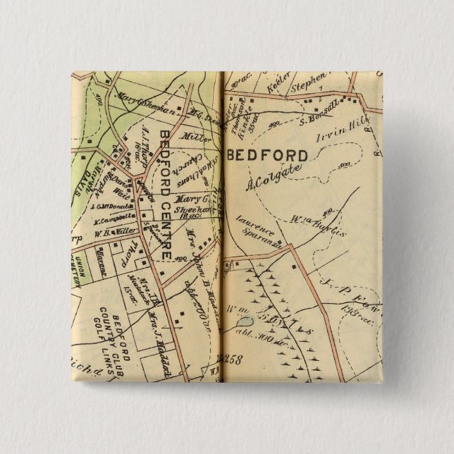 Bedford, New York 2 15 Cm Square Badge (Front)