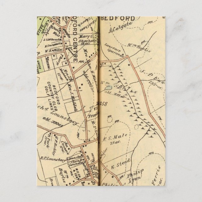Bedford, New York 2 Postcard (Front)