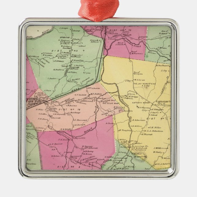 Bedford,Town Metal Tree Decoration (Front)