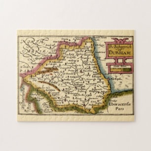 Bedfordshire County England Antique John Speed Map Jigsaw Puzzle