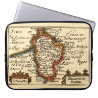 Bedfordshire County England Old Antiquarian Map