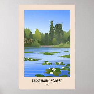 Bedgebury Forest Kent Travel Poster