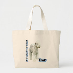 Bedlington Dad 4 Large Tote Bag