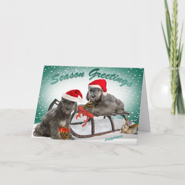 Bedlington Season Greetings Cards (Front)