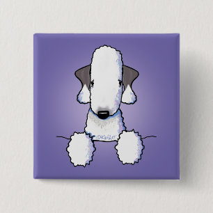 Bedlington Terrier 15 Cm Square Badge