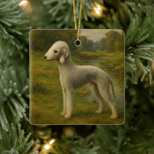 Bedlington Terrier Ceramic Ornament