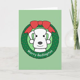 Bedlington Terrier Christmas Holiday Card