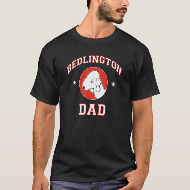 Bedlington Terrier Dad T-Shirt (Front)