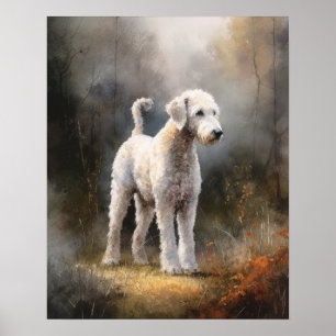 Bedlington Terrier Dog Art Print Poster