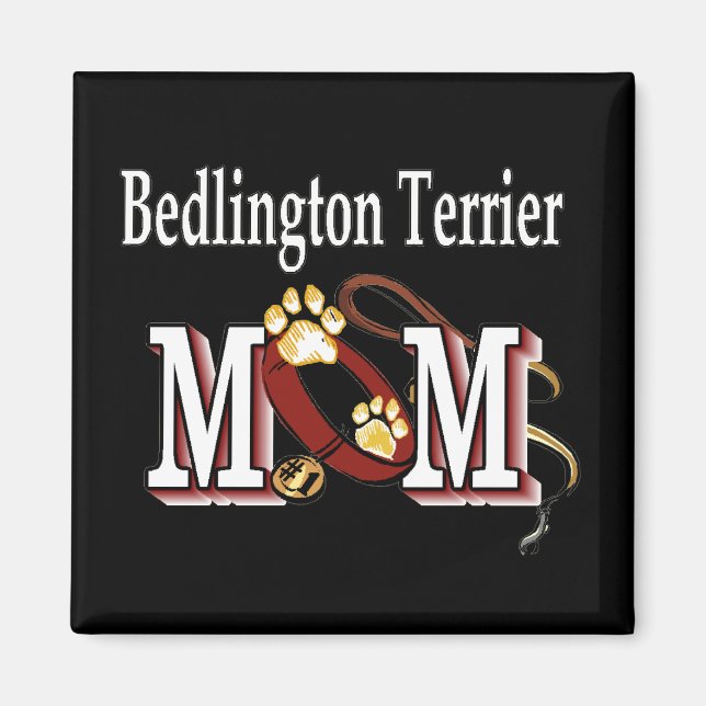Bedlington Terrier Dog MOM Magnet (Front)