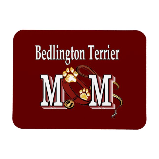 Bedlington Terrier Dog MOM Magnet (Horizontal)