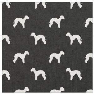 bedlington terrier dog silhouette black fabric