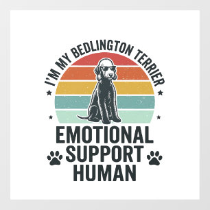 Bedlington Terrier Emotional Support Human Vintage
