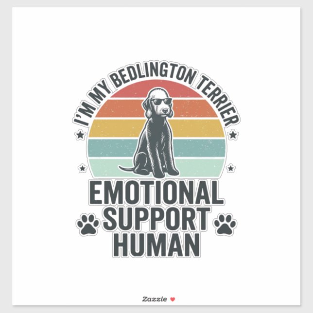 Bedlington Terrier Emotional Support Human Vintage (Sheet)