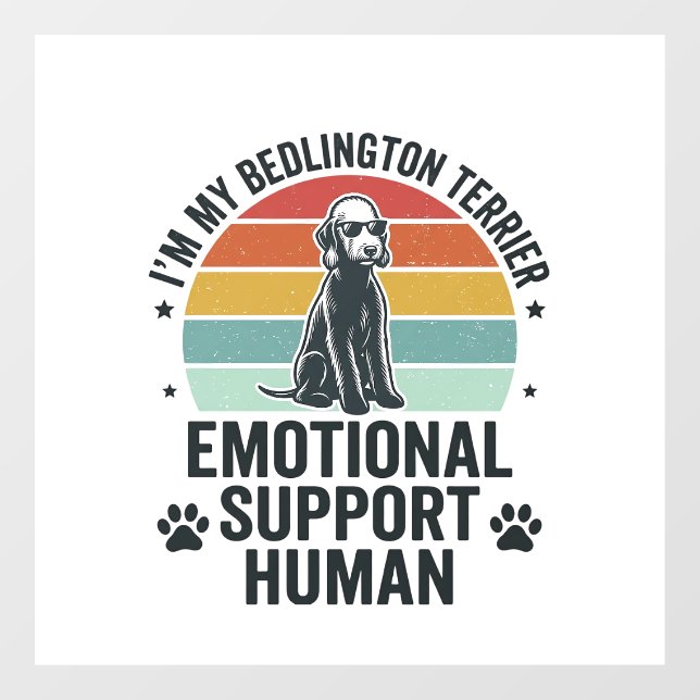 Bedlington Terrier Emotional Support Human Vintage (Sheet)