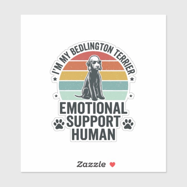 Bedlington Terrier Emotional Support Human Vintage (Sheet)