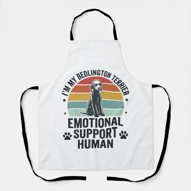 Bedlington Terrier Emotional Support Human Vintage Apron (Front)