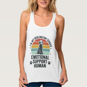 Bedlington Terrier Emotional Support Human Vintage Singlet