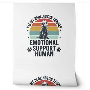 Bedlington Terrier Emotional Support Human Vintage Wallpaper