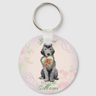 Bedlington Terrier Heart Mum Keychain