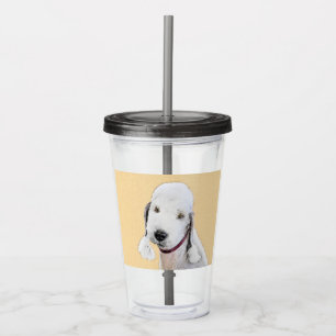 Bedlington Terrier Painting - Original Dog Art Acrylic Tumbler