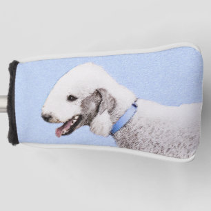 Bedlington Terrier Painting - Original Dog Art Golf Head Cover