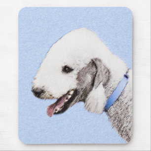 Bedlington Terrier Painting - Original Dog Art Mouse Pad