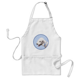 Bedlington Terrier Painting - Original Dog Art Standard Apron