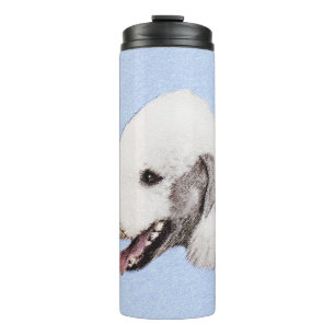 Bedlington Terrier Painting - Original Dog Art Thermal Tumbler