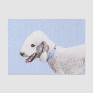 Bedlington Terrier Painting - Original Dog Art Tissue Paper