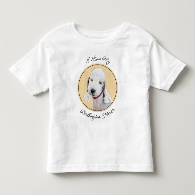 Bedlington Terrier Painting - Original Dog Art Toddler T-Shirt (Front)