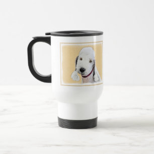 Bedlington Terrier Painting - Original Dog Art Travel Mug