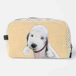 Bedlington Terrier Painting Sandy Colour Dog Art Dopp Kit