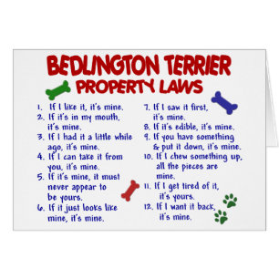 BEDLINGTON TERRIER Property Laws 2