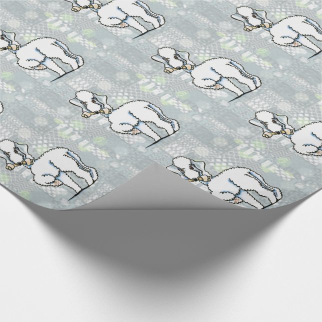 Bedlington Terrier Rosie Wrapping Paper (Corner)