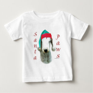 Bedlington Terrier Santa Paws Baby T-Shirt