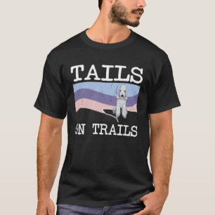 Bedlington Terrier Tails On Trails Dog Hiking T-Shirt