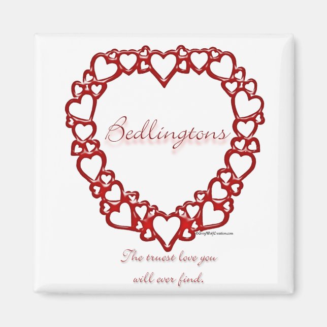 Bedlington Terrier True Love Magnet (Front)