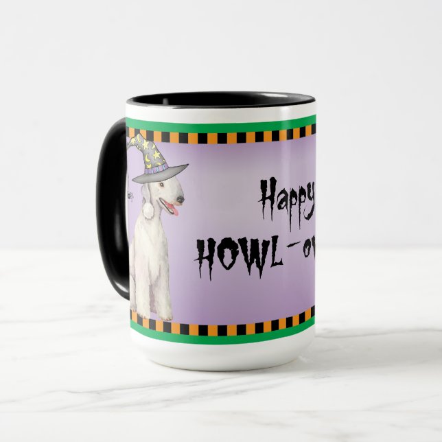 Bedlington Terrier Witch Mug (Front Left)
