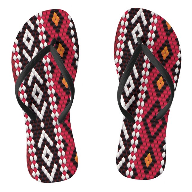 Bedouin Sadu Fabric Pattern Jandals (Footbed)