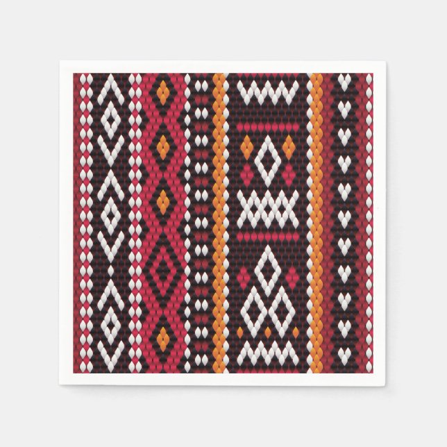 Bedouin Sadu Fabric Pattern Napkin (Front)