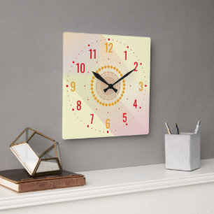 Bedrom & Living Room Decor idea for a Modern Cream Square Wall Clock
