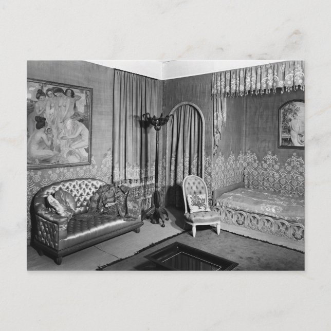Bedroom belonging to Jeanne Lanvin  c.1920-25 Postcard (Front)
